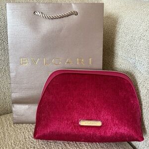 NEW BVLGARI Cosmetic Case Bag Pouch with Bag